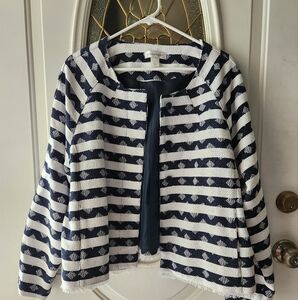Christopher Banks Striped Navy and White Jacket